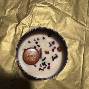 Root Chakra Crystal Candle